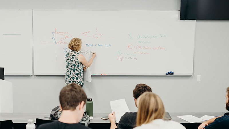 Image of instructor in her classroom